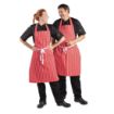 Picture of Whites Bib Apron Red And White Stripe - A532