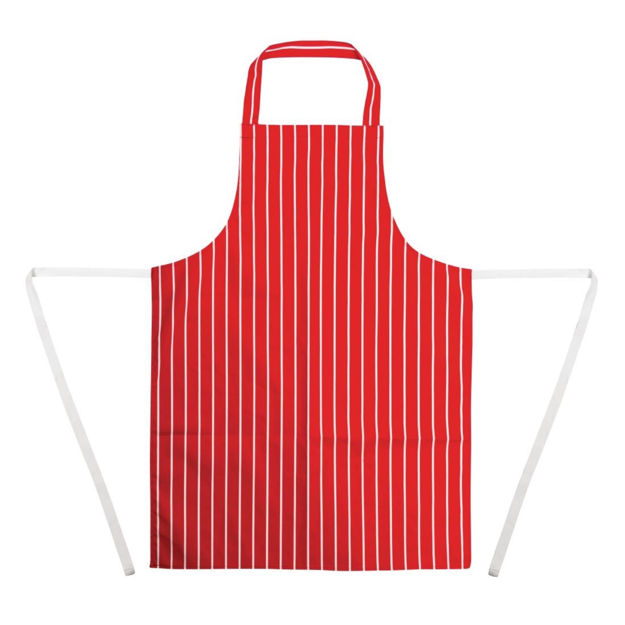 Picture of Whites Bib Apron Red And White Stripe