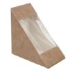 Picture of Colpac Recyclable Kraft Front-Loading Sandwich Wedges With PLA Window (Pack of 500) - DF605