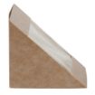 Picture of Colpac Recyclable Kraft Front-Loading Sandwich Wedges With PLA Window (Pack of 500) - DF605