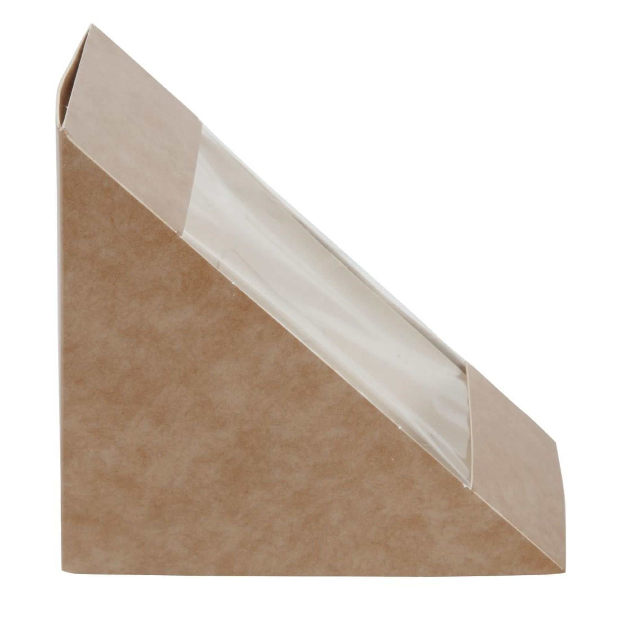Picture of Colpac Recyclable Kraft Front-Loading Sandwich Wedges With PLA Window (Pack of 500)
