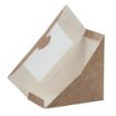 Picture of Colpac Recyclable Kraft Front-Loading Sandwich Wedges With PLA Window (Pack of 500) - DF605