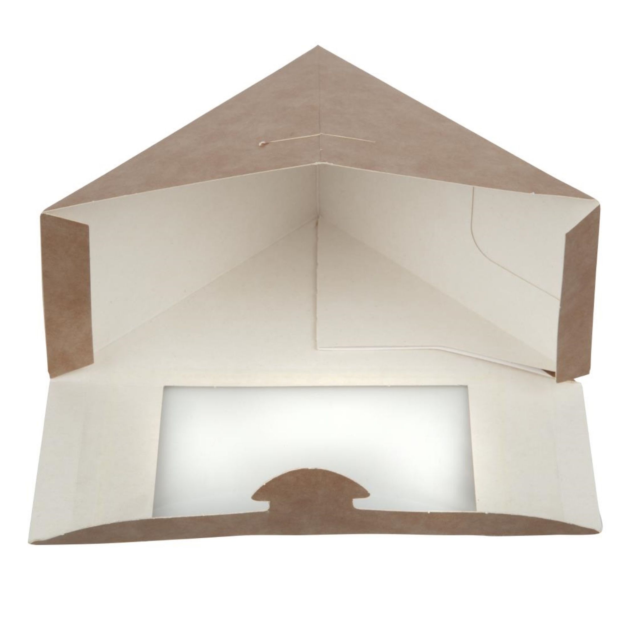 Picture of Colpac Recyclable Kraft Front-Loading Sandwich Wedges With PLA Window (Pack of 500)