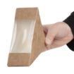 Picture of Colpac Recyclable Kraft Front-Loading Sandwich Wedges With PLA Window (Pack of 500) - DF605