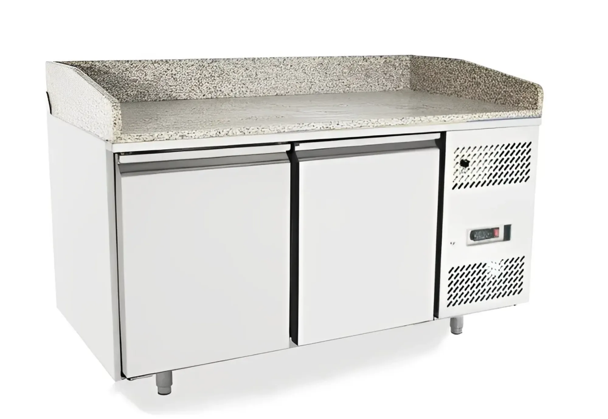 Picture of Atosa EPF3495GR + VRX1500/330 2 Door Granite Top Pizza Counter Fridge with VRX Unit & GN Pans, 250 Litres