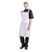 Picture of Whites Bib Apron Polycotton White - A521