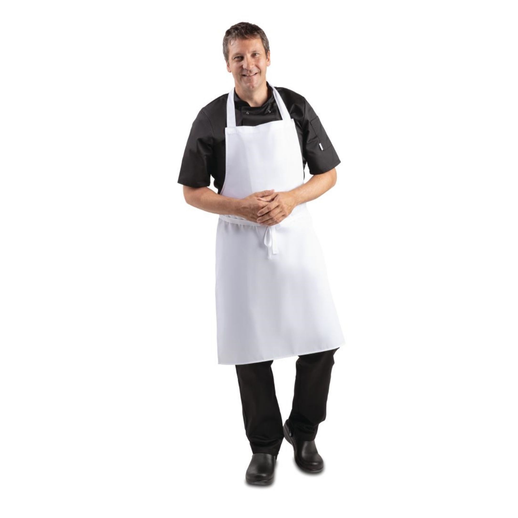 Picture of Whites Bib Apron Polycotton White