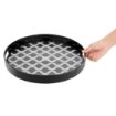 Picture of Olympia Kristallon Polycarbonate Round Non Slip Tray with Handles 355mm - DP665