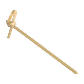Picture of Fiesta Compostable Bamboo Looped Skewers 90mm (100 pack)
