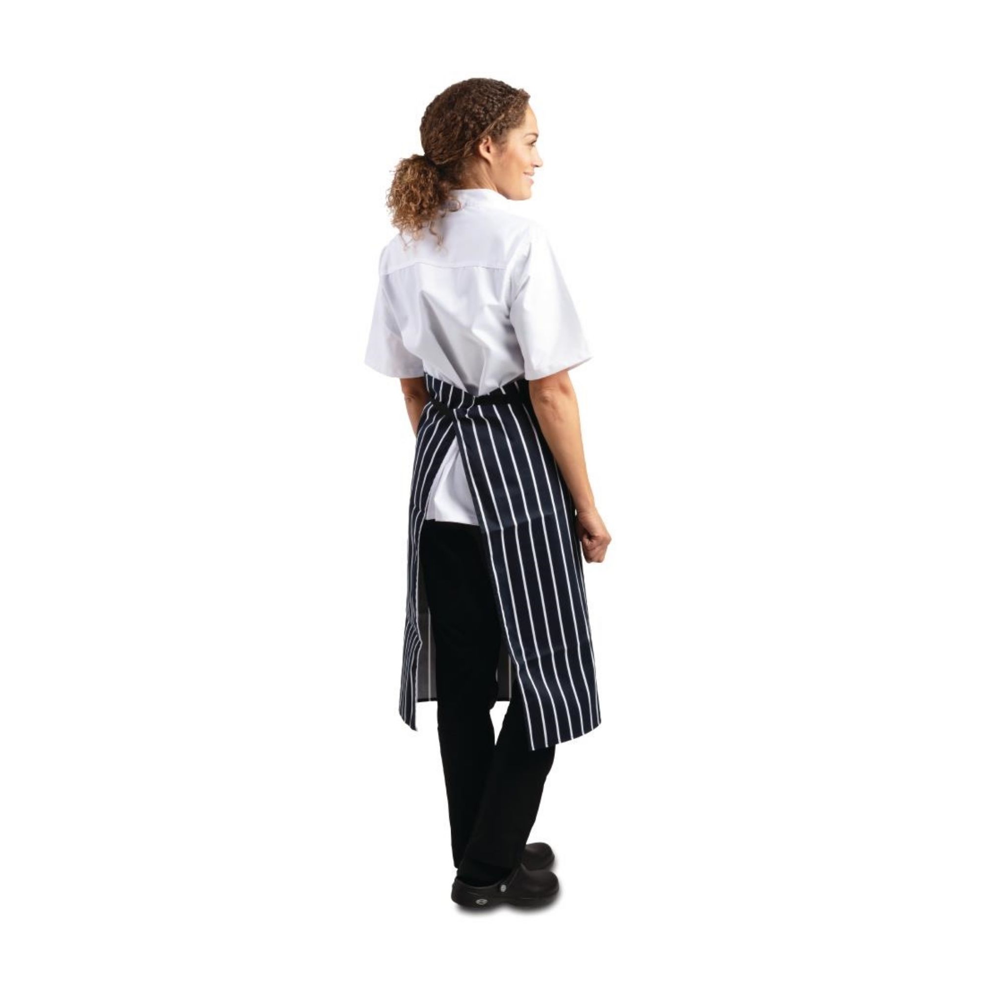 Picture of Whites Butchers Waist Apron Blue and White Stripe