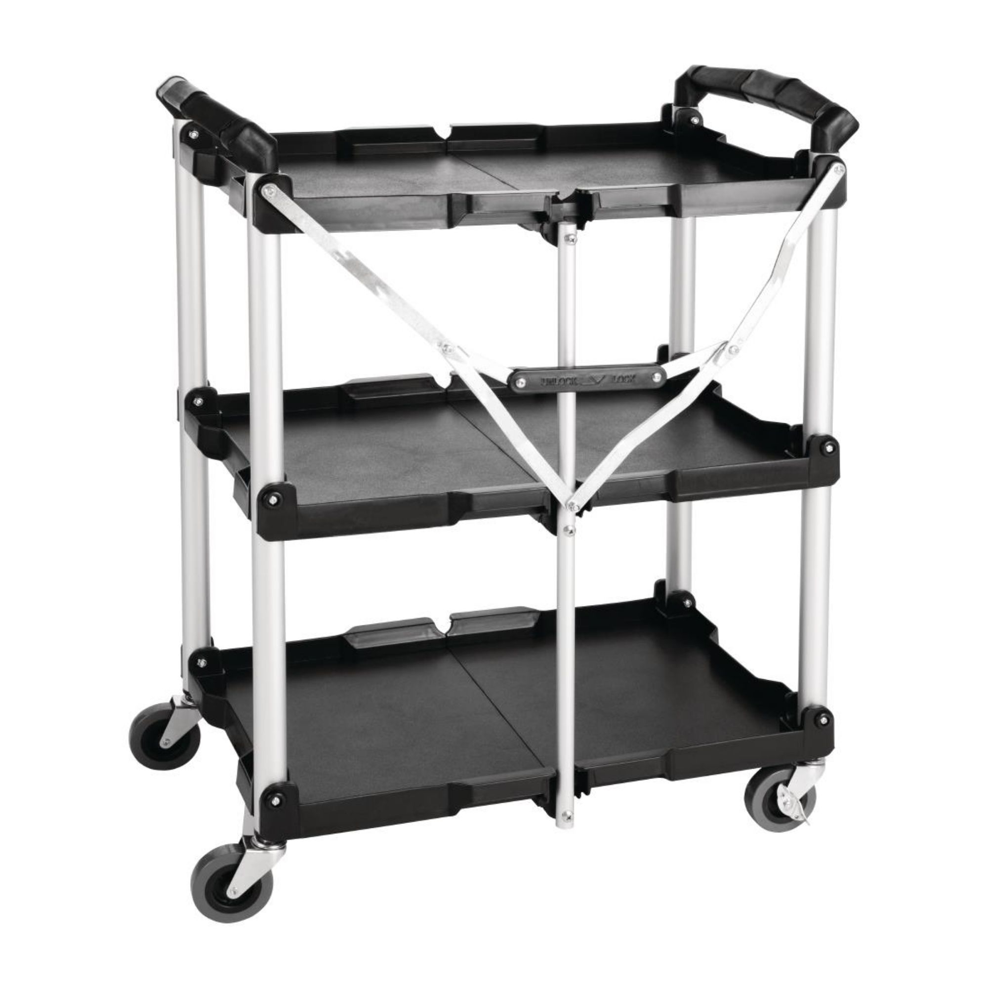 Picture of Vogue 3 Tier PP Folding Trolley Black