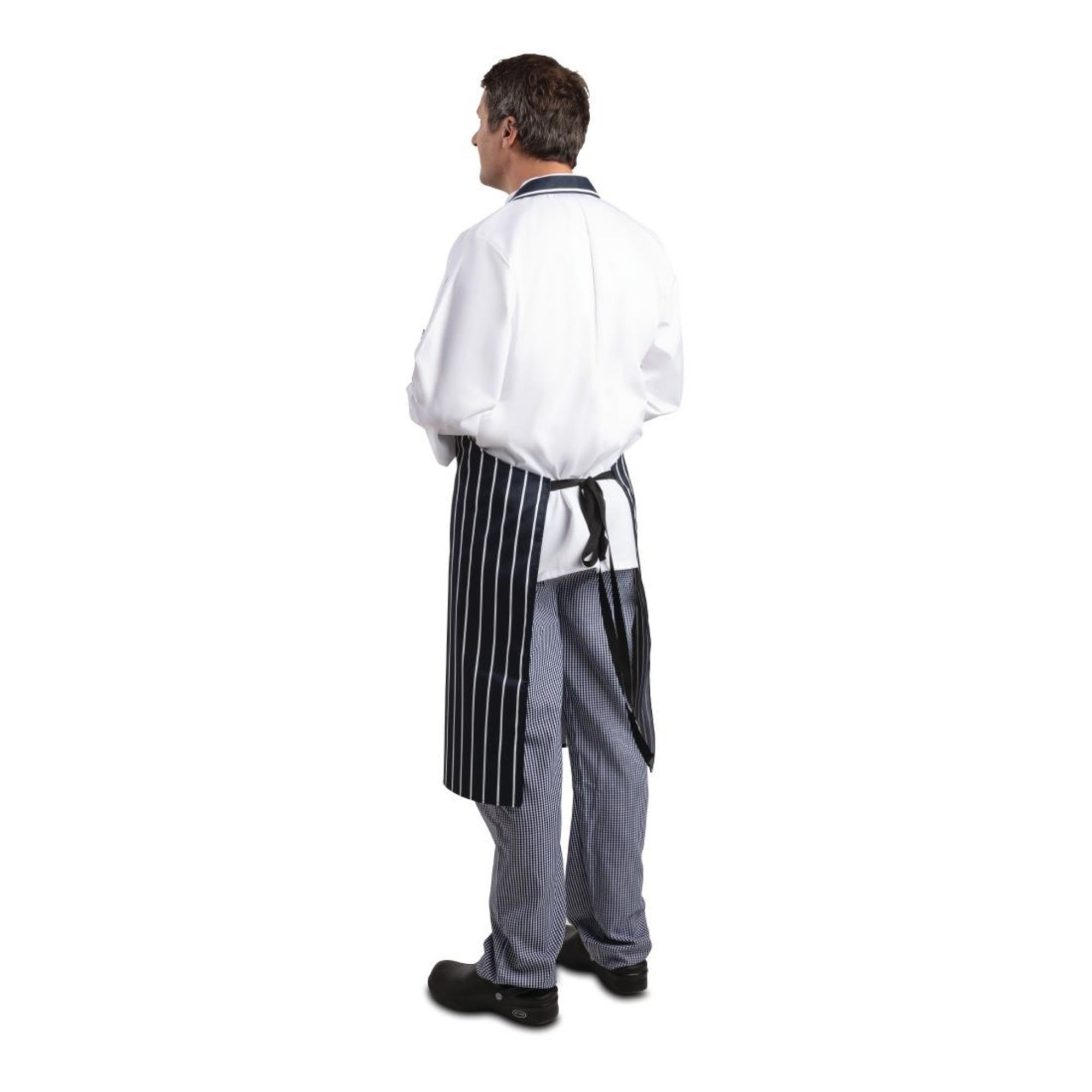 Picture of Whites Butchers Apron Navy Stripe Extra Large