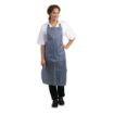 Picture of Whites Water Resistant Bib Apron Blue and White - A580