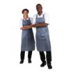 Picture of Whites Water Resistant Bib Apron Blue and White - A580