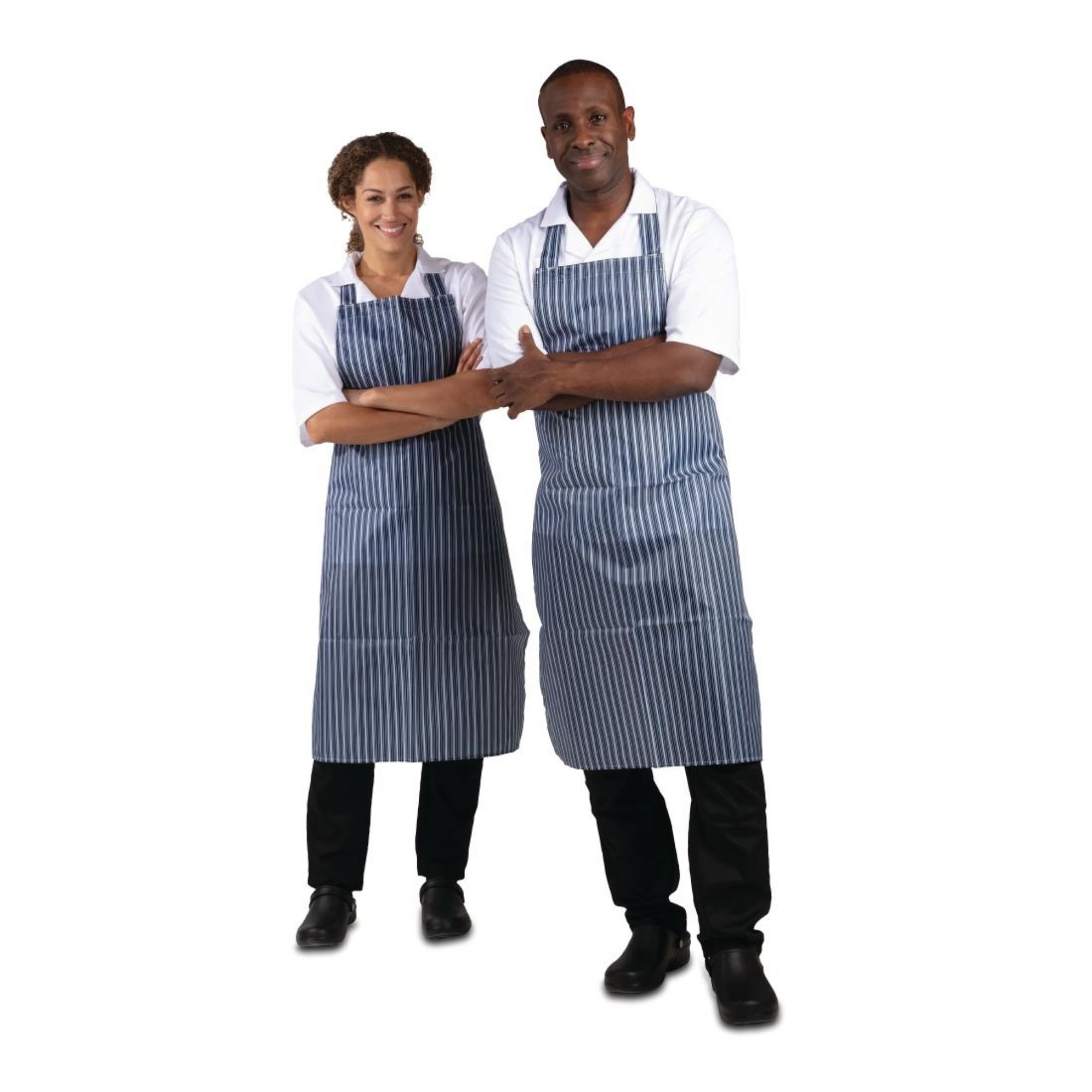 Picture of Whites Water Resistant Bib Apron Blue and White