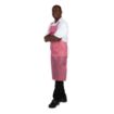 Picture of Whites Water Resistant Bib Apron Red And White Stripe - A581
