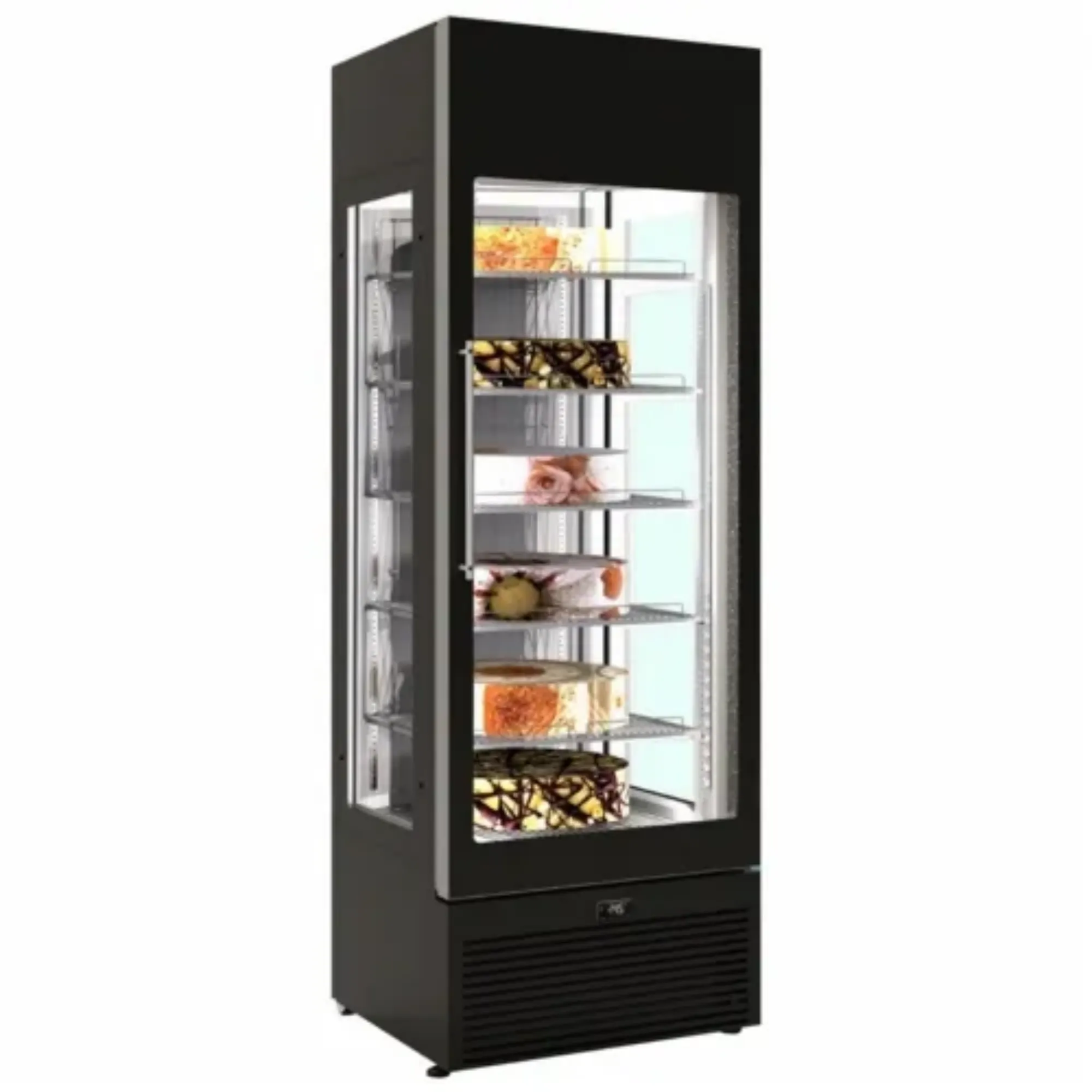 Picture of Framec Venere PS Black Upright Glass Door Display Fridge - VENERE PS