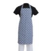 Picture of Whites Bib Apron Blue And White Check - A554
