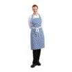 Picture of Whites Bib Apron Blue And White Check - A554