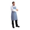 Picture of Whites Bib Apron Blue And White Check - A554