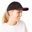 Picture of Chef Works Cool Vent Baseball Cap Black with Red - A945
