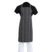 Picture of Whites Bib Apron Butchers Stripe Black - A935