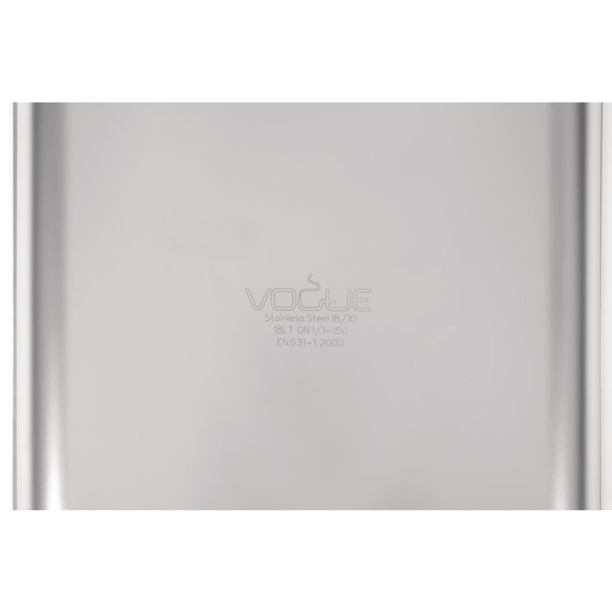 Picture of Vogue Heavy Duty Stainless Steel 1/1 Gastronorm Tray 150mm