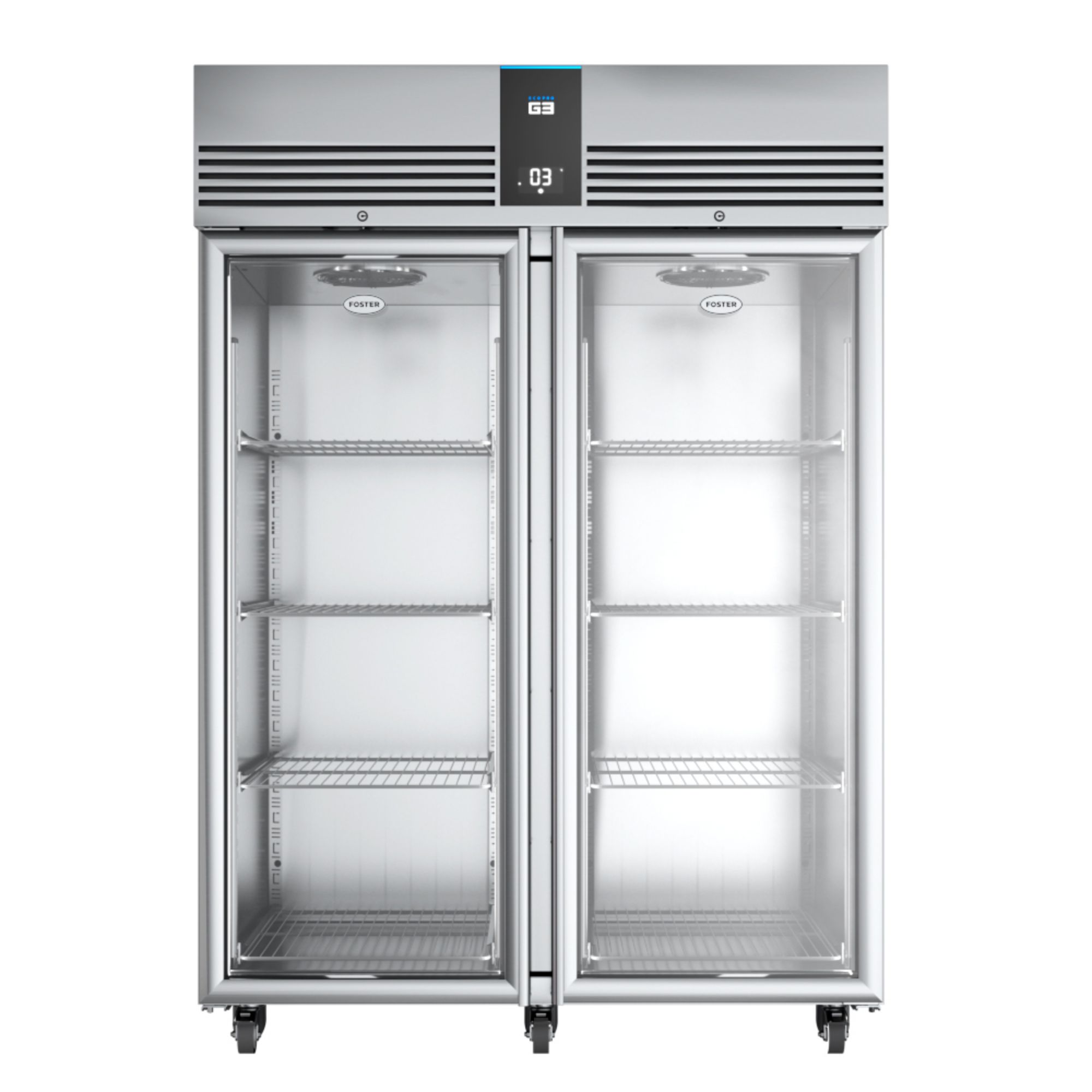 Picture of Foster EP1440G/41-494 Upright Glass Door Refrigerated Cabinet - Stainless Int./Ext. - EP1440G41494