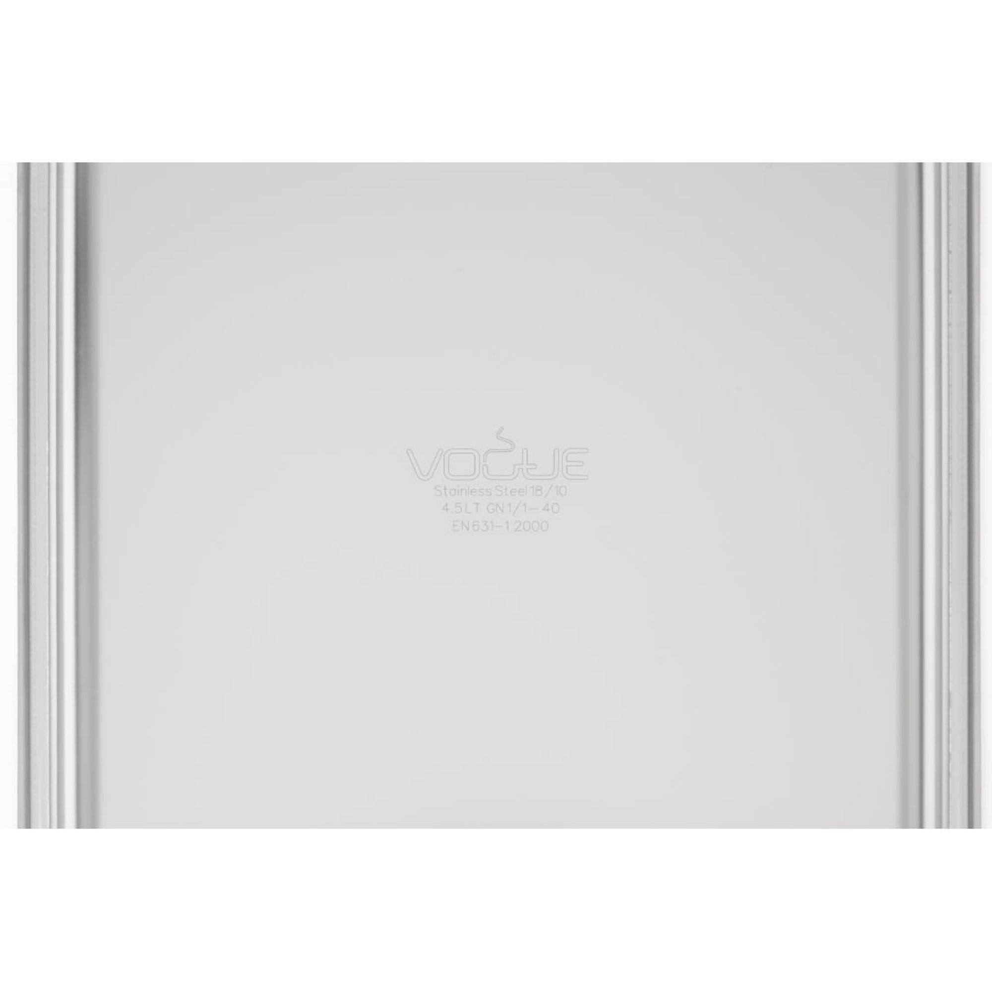 Picture of Vogue Heavy Duty Stainless Steel 1/1 Gastronorm Tray 40mm