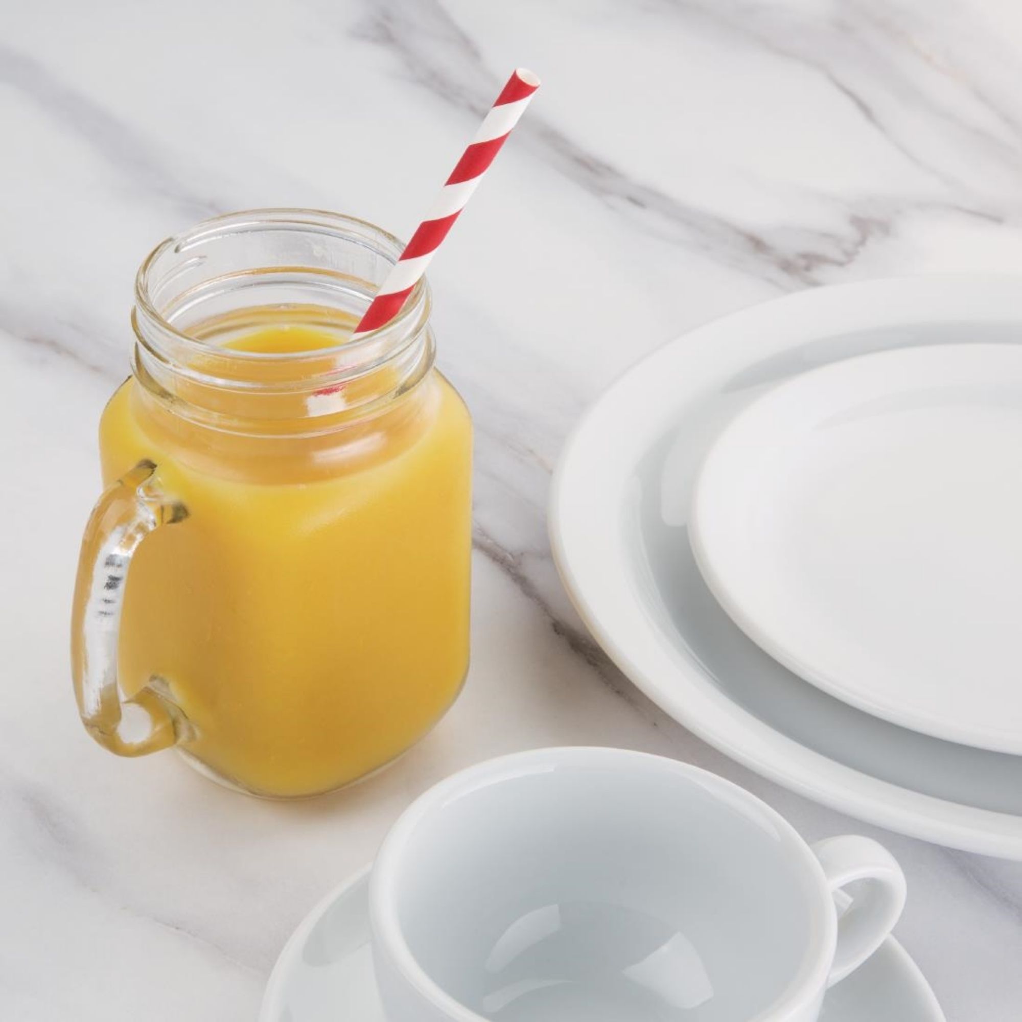 Picture of Fiesta Compostable Paper Straws Red Stripes (Pack of 250)