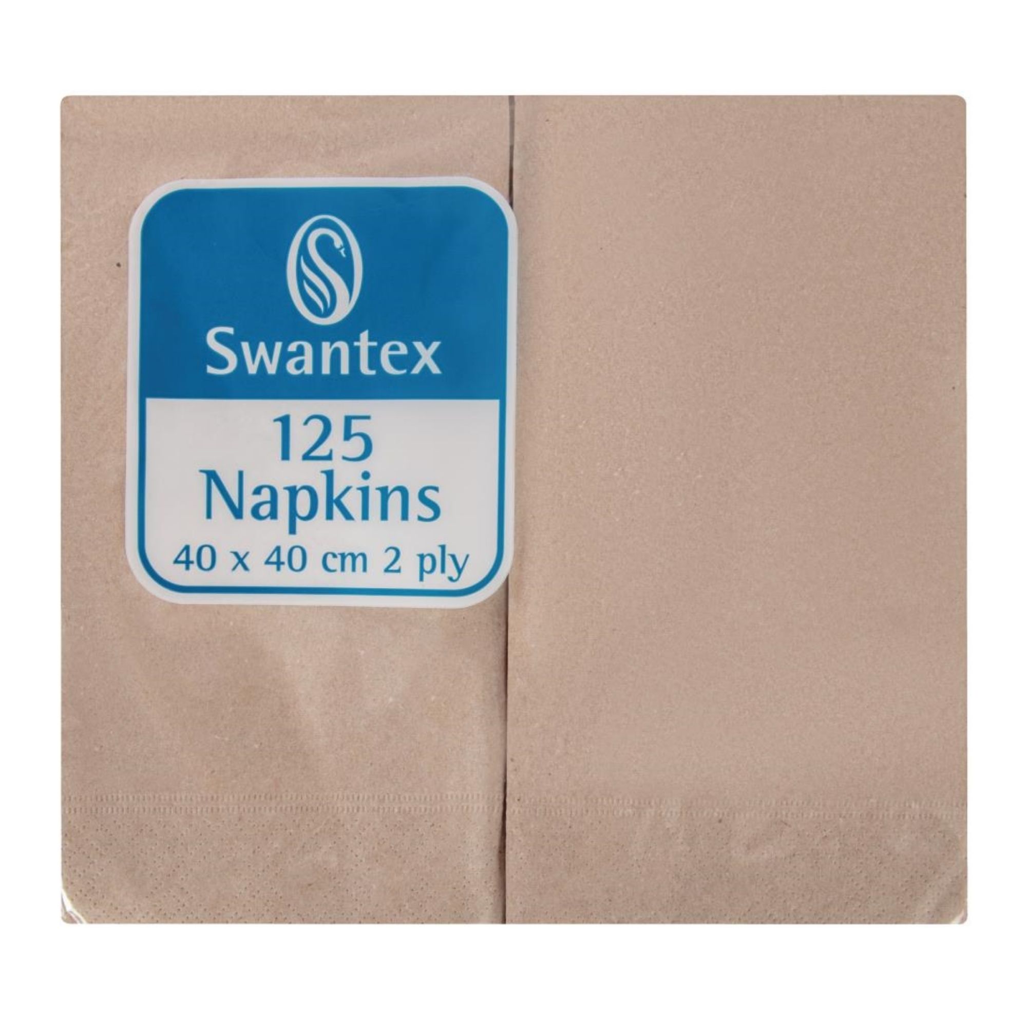 Picture of Swantex Recycled Dinner Napkin Kraft 40x40cm 2ply 1/8 Fold (Pack of 2000) - DB484
