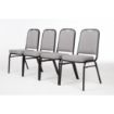 Picture of Bolero Square Back Banquet Chairs Black & Grey (Pack of 4) - DA602