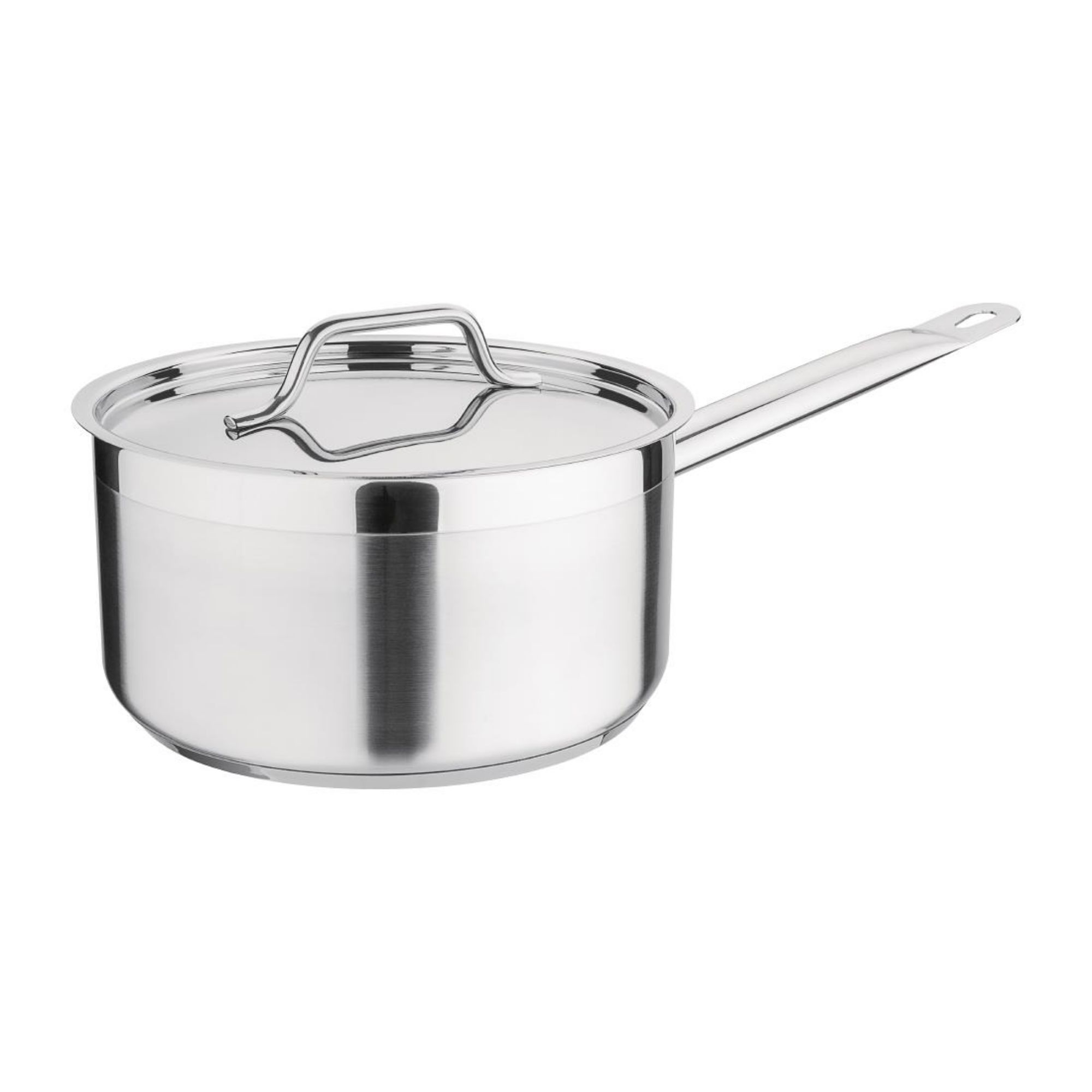 Picture of Nisbets Essentials Stainless Steel Saucepan With Lid 20cm - DF671
