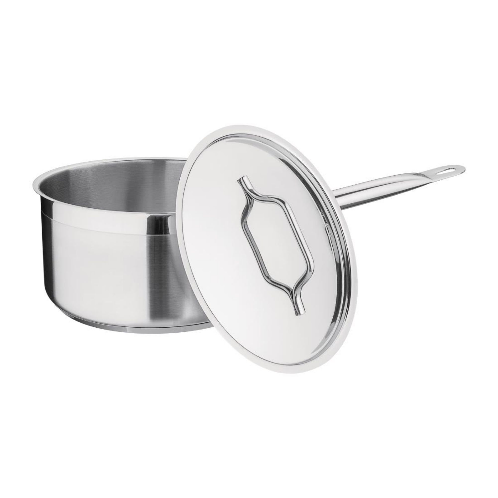 Picture of Nisbets Essentials Stainless Steel Saucepan With Lid 20cm