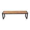Picture of Bolero Acacia Wood and Steel Industrial Benches 1600mm (Pack of 2) - DS158