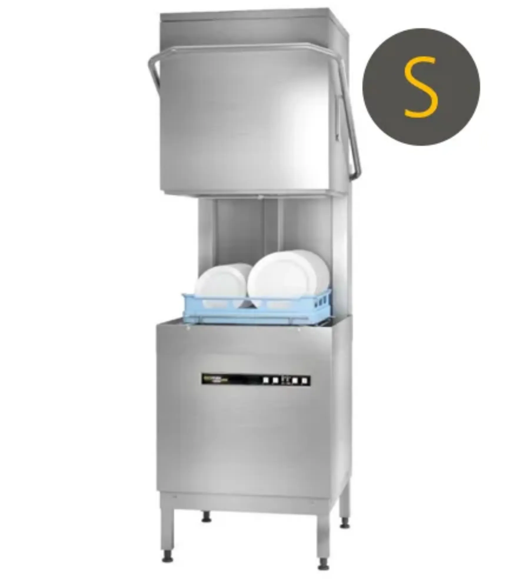 Picture of Hobart Ecomax Plus H615SW-10C Hood / Passthrough Dishwasher WRAS Approved, with Water Softener - H615SW-10C