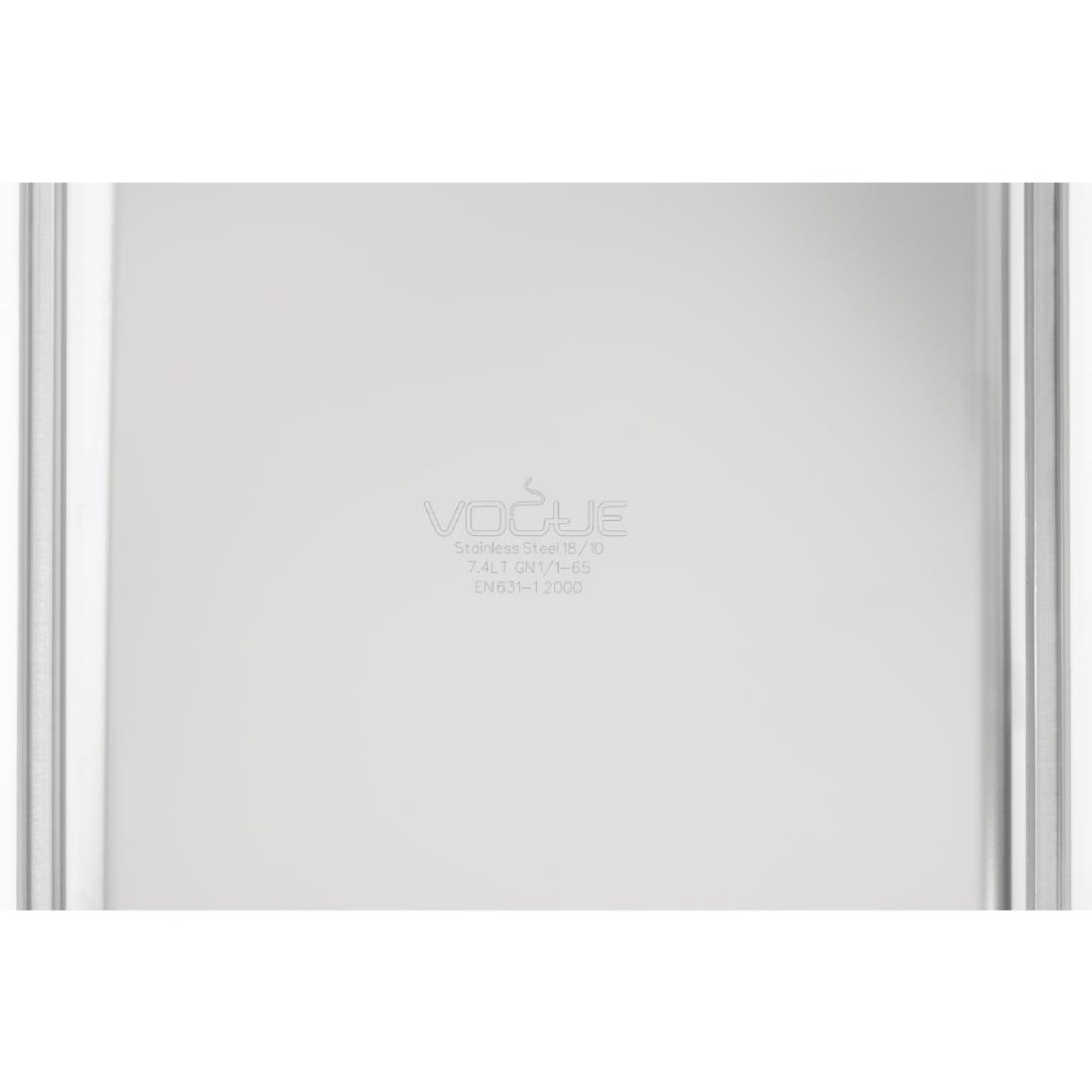 Picture of Vogue Heavy Duty Stainless Steel 1/1 Gastronorm Tray 65mm