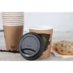 Picture of Fiesta Compostable Coffee Cup Lids 225ml / 8oz (Pack of 50) - DS054