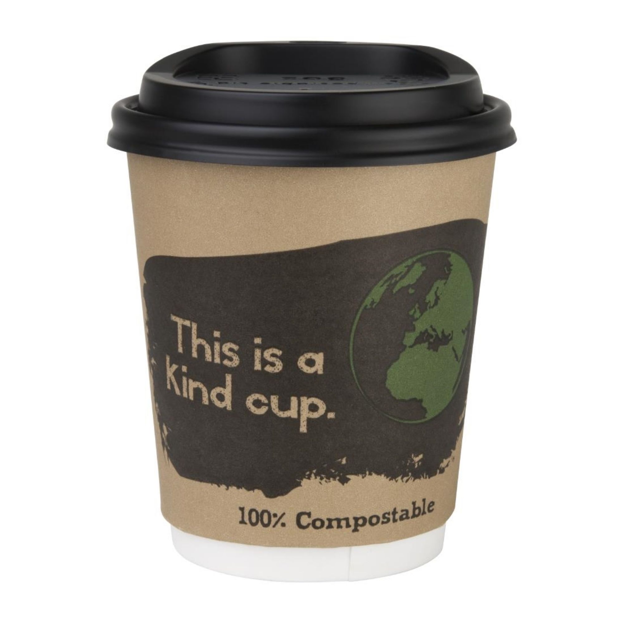 Picture of Fiesta Compostable Coffee Cup Lids 225ml / 8oz (Pack of 50)