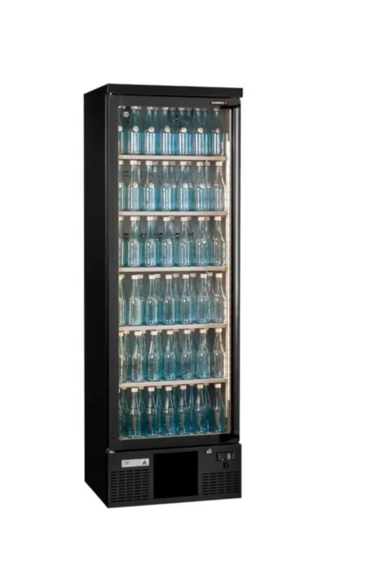 Picture of Gamko Maxiglass MG3/300RGCS Right Hand Hinged Stainless Steel Frame Glass Door Upright Bottle Cooler 300 Litres - MG3-300RGCS