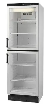 Picture of VESTFROST Upright 377L Double Hinged Glass Door Refrigerator FKG370