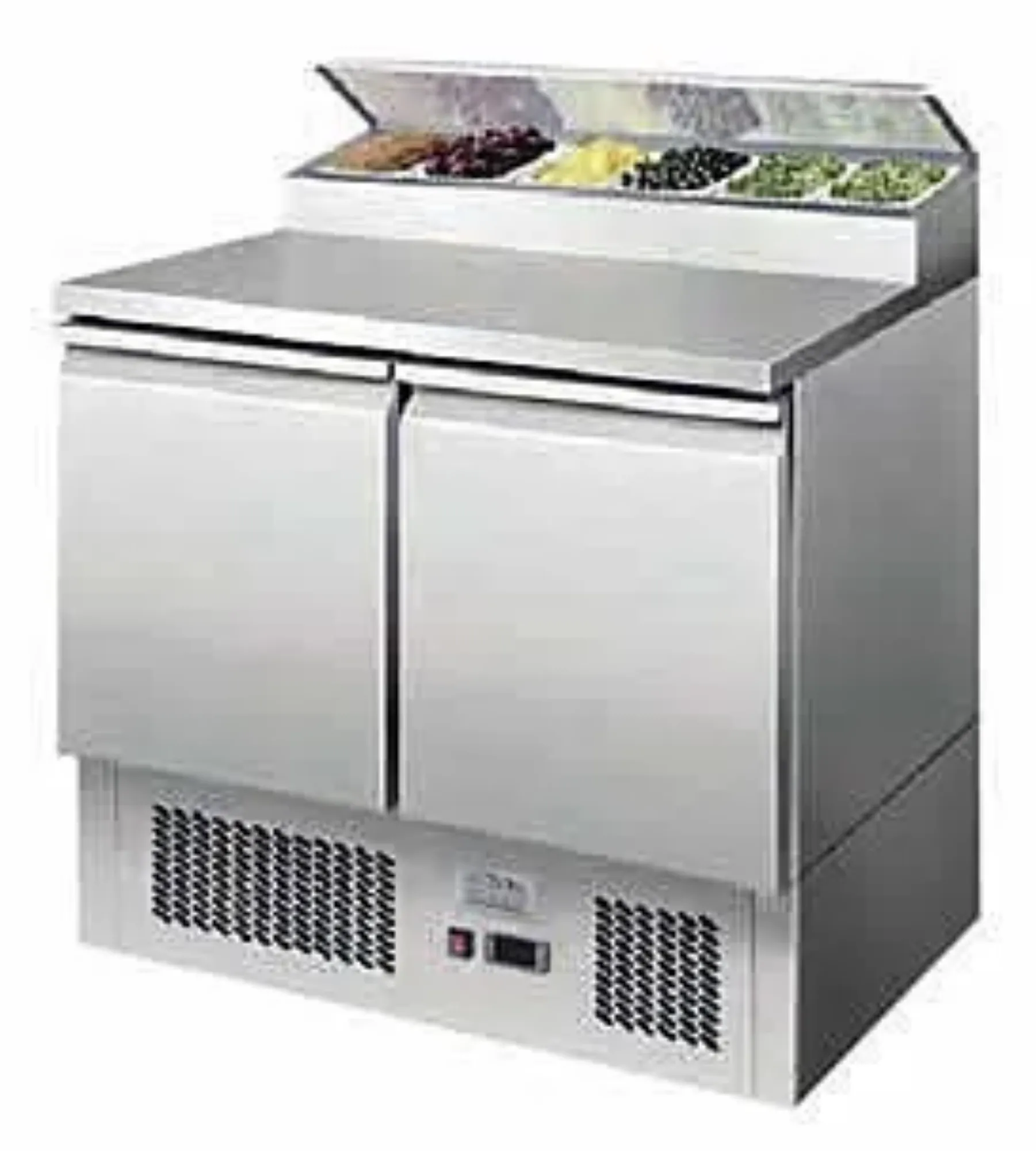 Picture of Ice-A-Cool ICE3832GR 2 Door Refrigerated Saladette Prep Counter 300 Litres - ICE3832GR