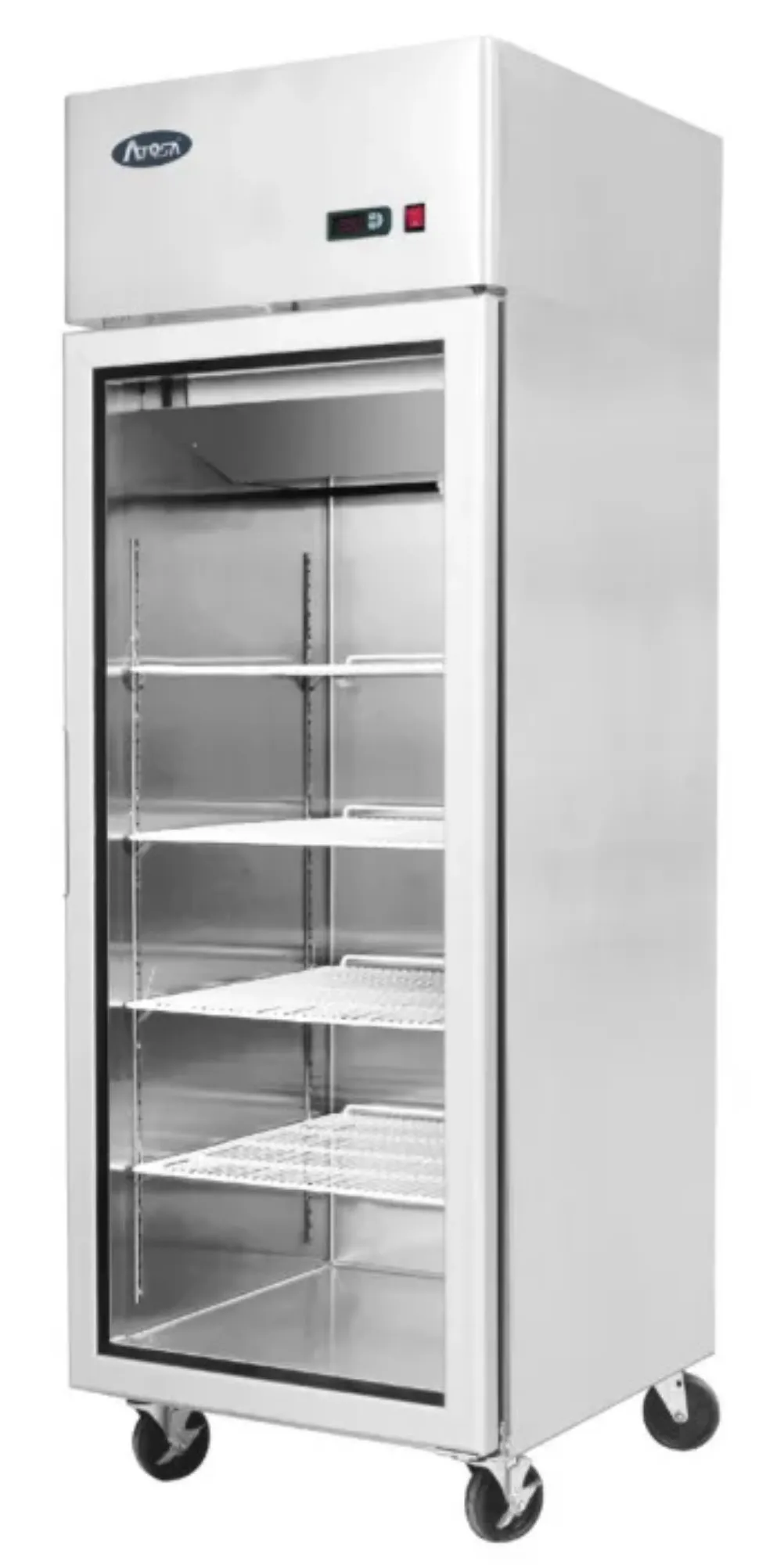 Picture of Atosa YCF9401GR Slimline Glass Door Upright Fridge 410ltrs - YCF9401GR