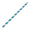 Picture of Utopia Biodegradable Paper Straws Blue Stripes (Pack of 250) - DW198