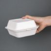 Picture of Fiesta Compostable Bagasse Burger Boxes with Bottom Ridges 153mm (Pack of 500) - DW247