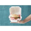 Picture of Fiesta Compostable Bagasse Burger Boxes with Bottom Ridges 153mm (Pack of 500) - DW247