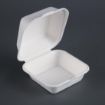 Picture of Fiesta Compostable Bagasse Burger Boxes with Bottom Ridges 153mm (Pack of 500) - DW247