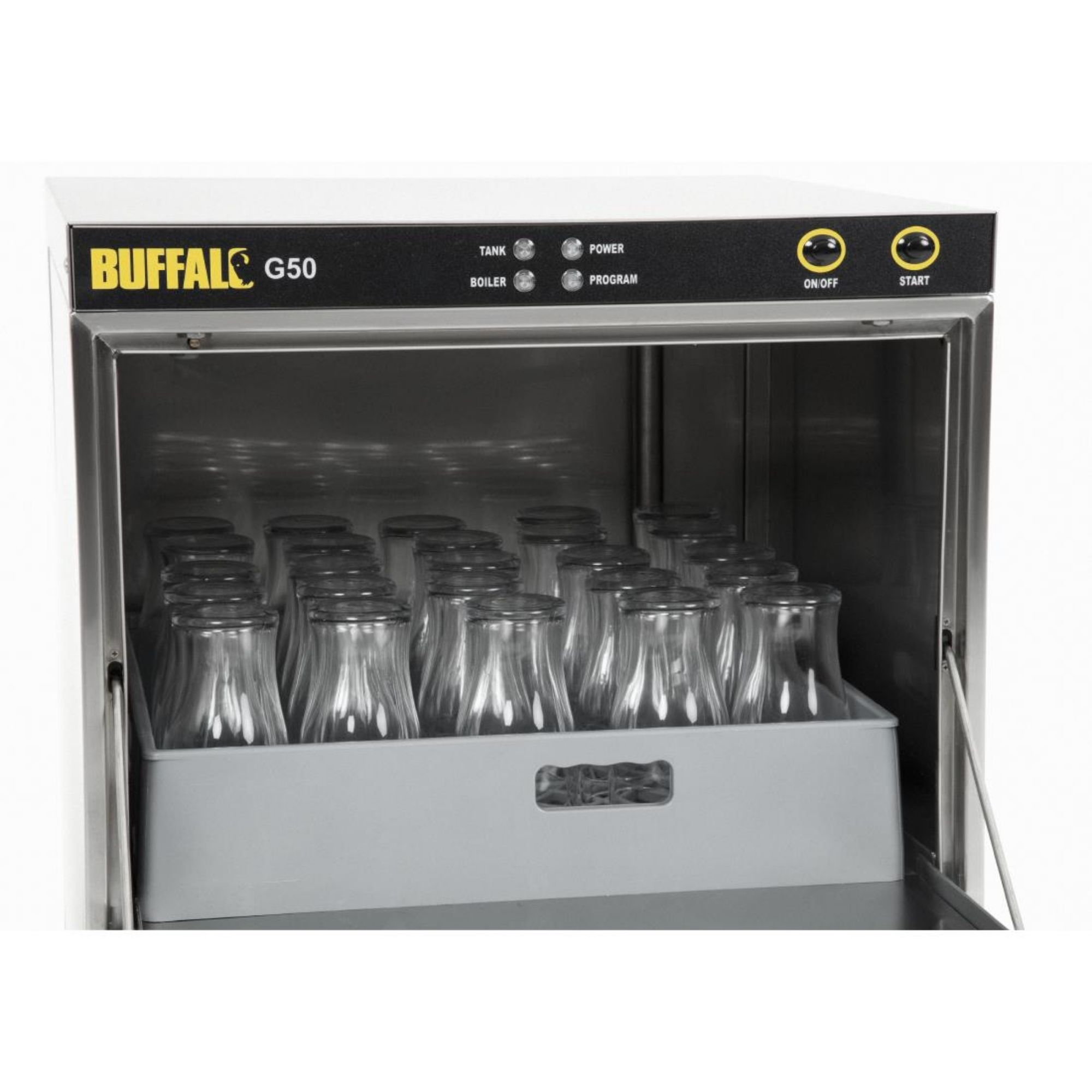 Picture of Buffalo Undercounter Glasswasher with Drain Pump 500x500mm Baskets