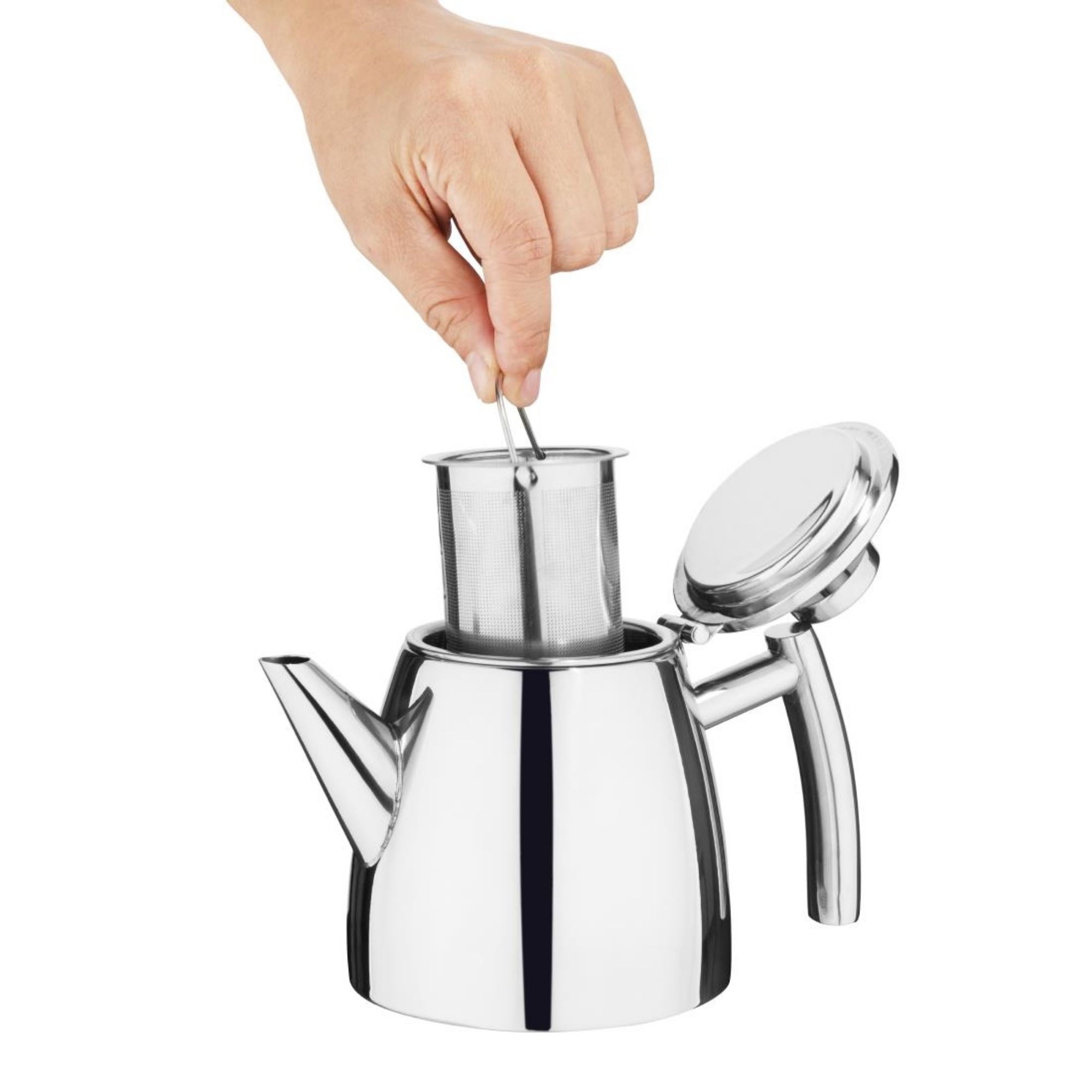 Picture of Olympia Conical Insulated Stainless Steel Teapot with Filter 350ml