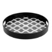 Picture of Olympia Kristallon Polycarbonate Round Non Slip Tray with Handles 300mm - DP664